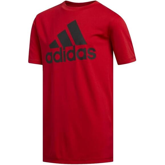 NWT Adidas Women's Badge of Sport Tee - Red/Black, Medium - Picture 1 of 4